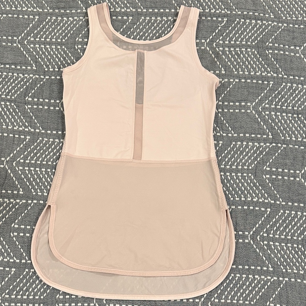 Lululemon Athletica Pink Mesh Panel Scoop Neck Sleeveless Tank Top
